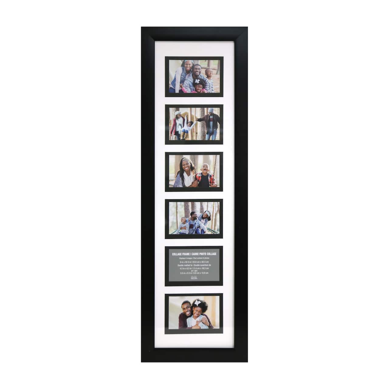 8 Pack: 6 Opening 32.5" x 9" Collage Frame with Double Mat by Studio Décor®